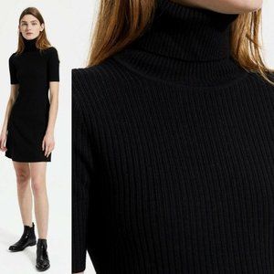 Theory Wool Blend Turtleneck Dress - Petite/XS